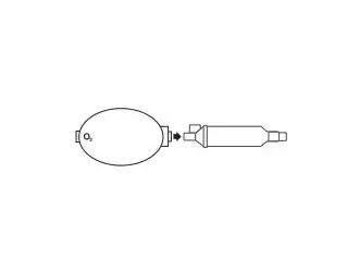 Attach the ADAPTER (A) to the 22 MM INNER DIAMETER (C) end of the chamber