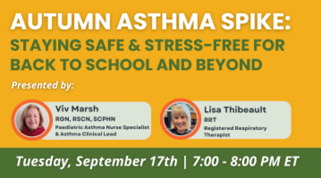 banner for autumn asthma spike webinar