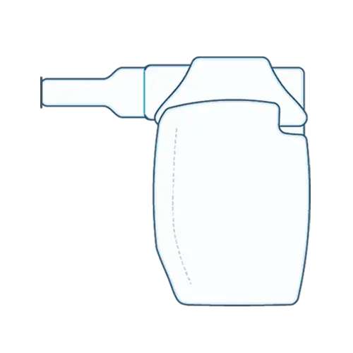 line drawing of aerobika opep device