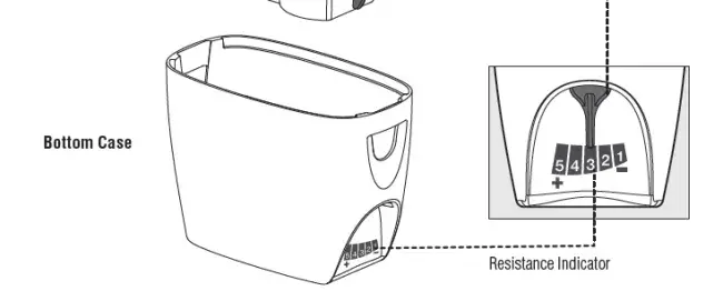 diagram depicting how to change resistance setting on aerobika opep device