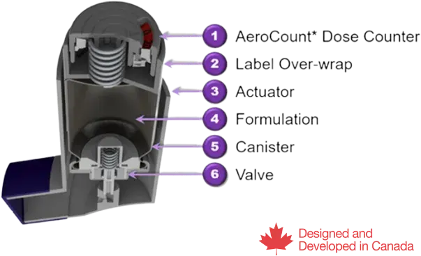 AerCount* Dose Counter product features