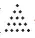 triangle of dots depicting breath actuated position of aeroclipse II ban nebulizer