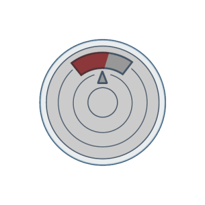 Aerocount* Dose Counter with a gauge indicating the remaining uses of medication